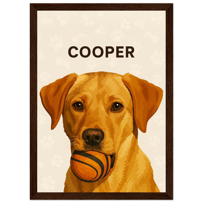 Personalized Dog Portrait – Framed Print - Masterpiece Print