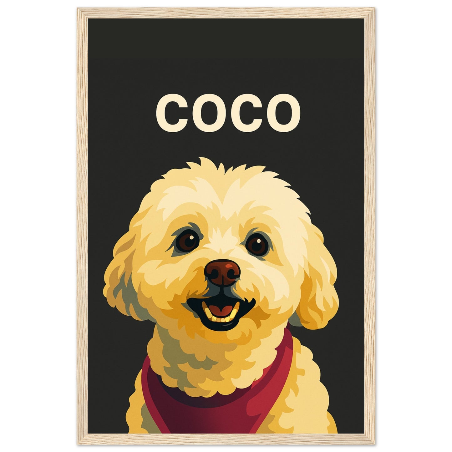 Personalized Dog Portrait – Framed Print - Masterpiece Print