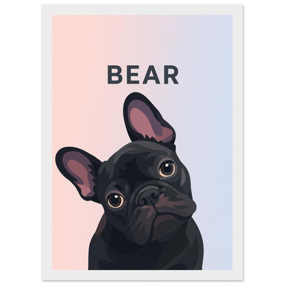 Personalized Dog Portrait – Framed Print - Masterpiece Print