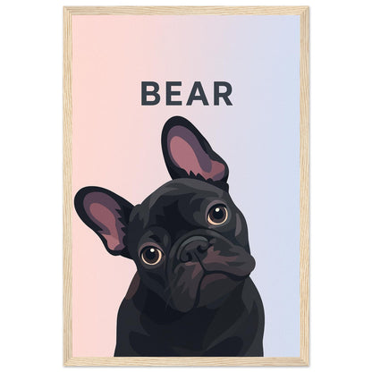 Personalized Dog Portrait – Framed Print - Masterpiece Print