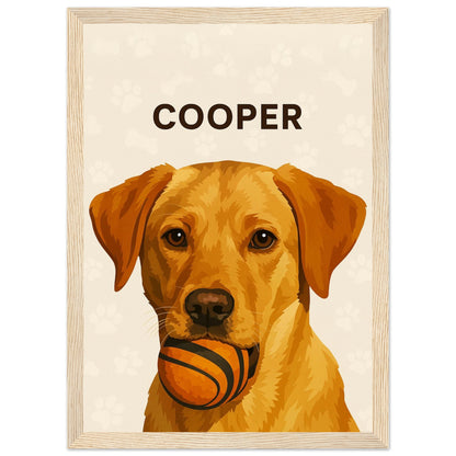 Personalized Dog Portrait – Framed Print - Masterpiece Print