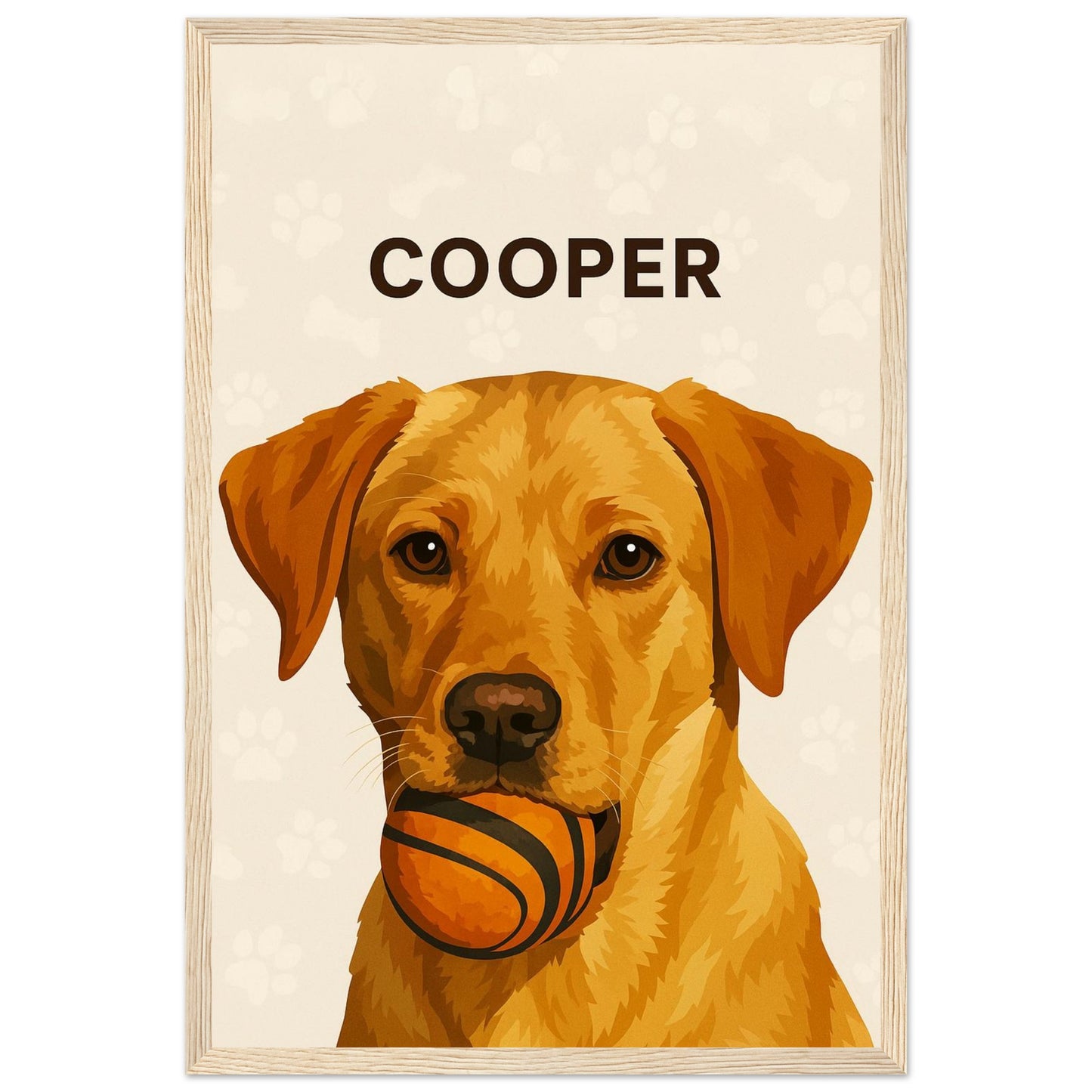 Personalized Dog Portrait – Framed Print - Masterpiece Print