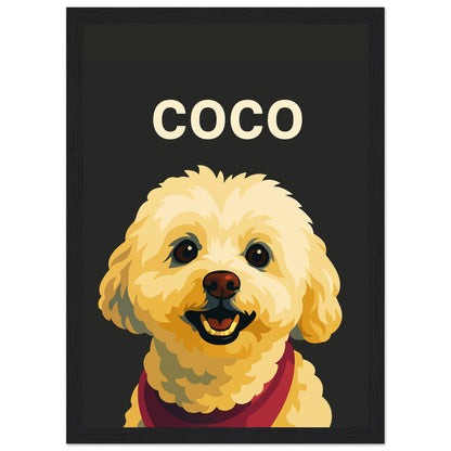 Personalized Dog Portrait – Framed Print - Masterpiece Print