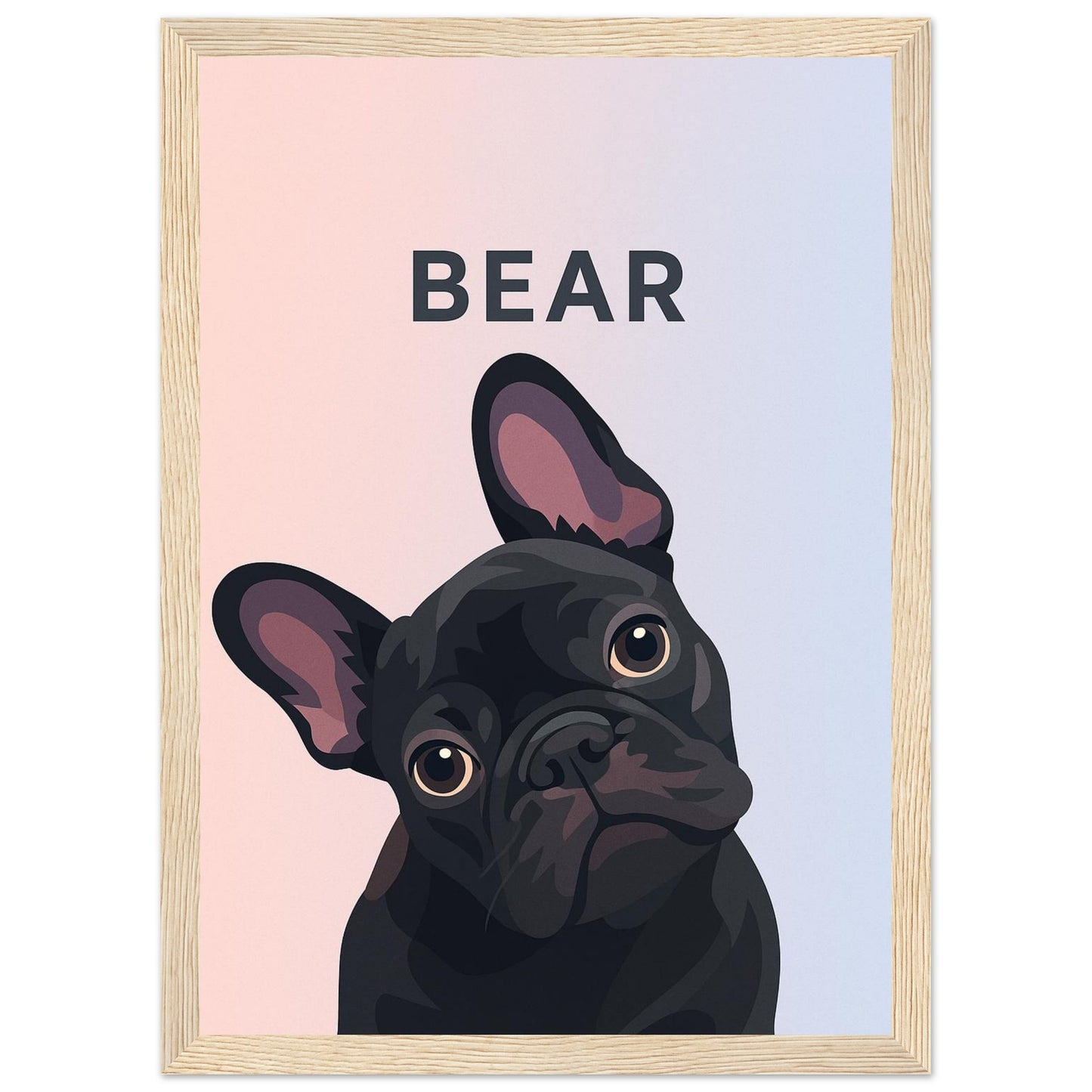 Personalized Dog Portrait – Framed Print - Masterpiece Print