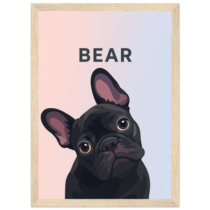 Personalized Dog Portrait – Framed Print - Masterpiece Print