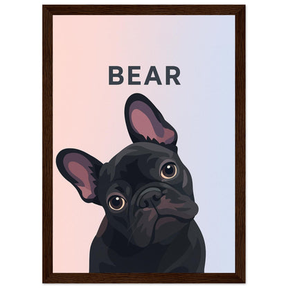 Personalized Dog Portrait – Framed Print - Masterpiece Print