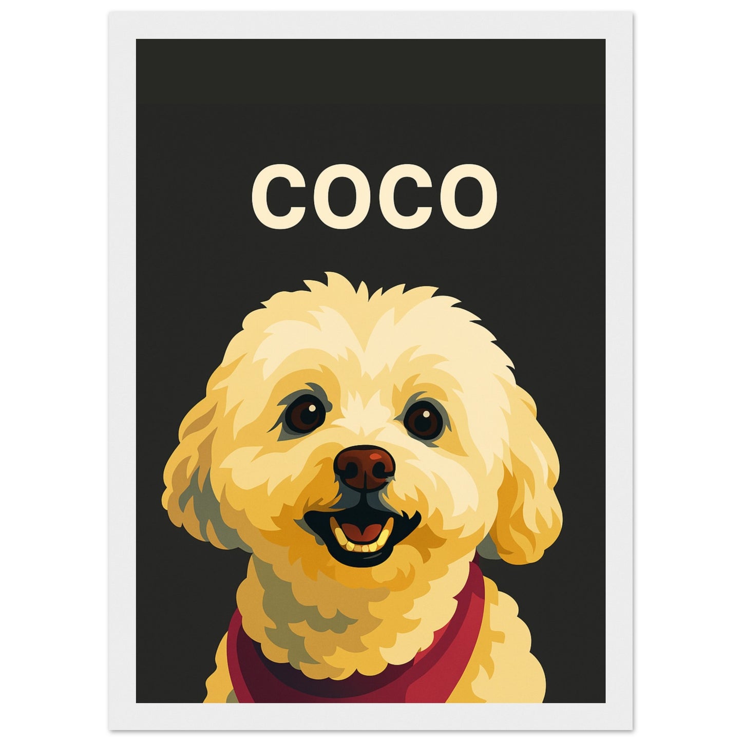 Personalized Dog Portrait – Framed Print - Masterpiece Print