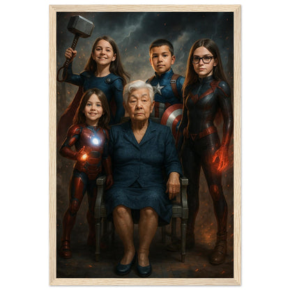 Personalized Family Portrait – Framed Print - Masterpiece Print