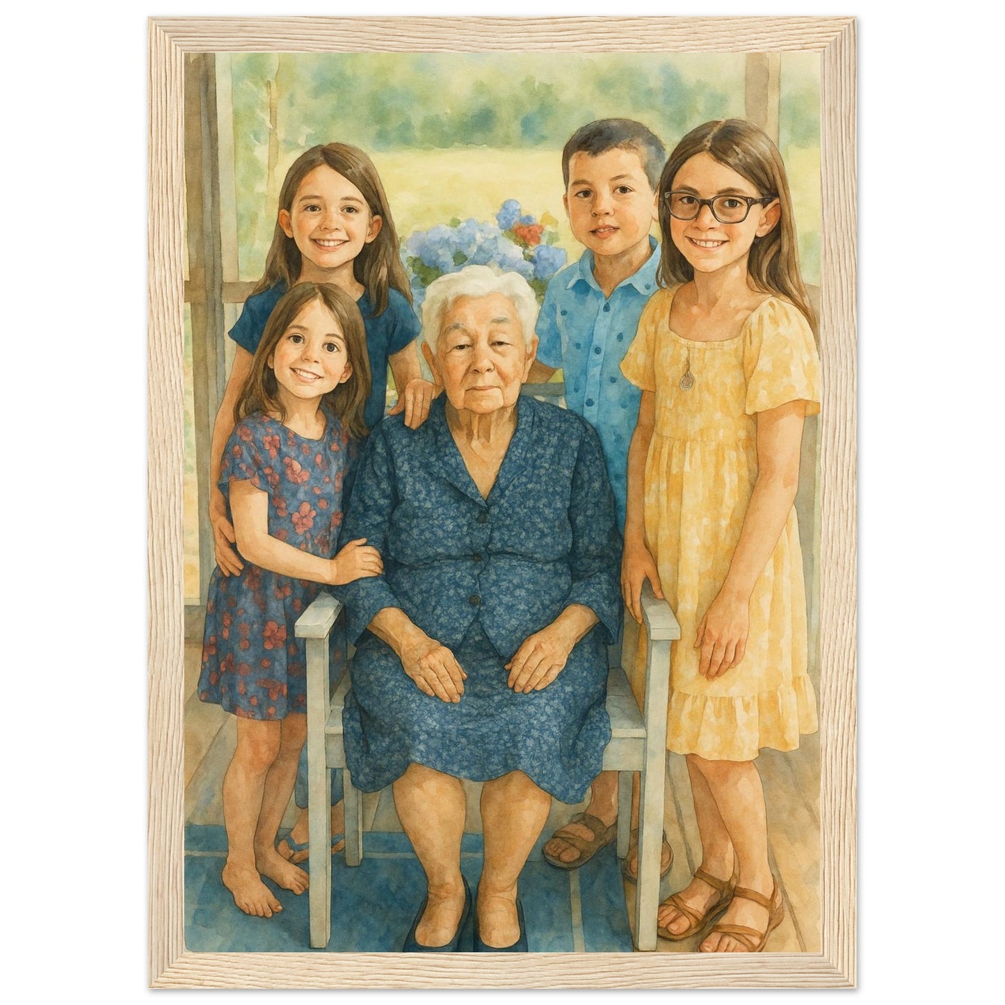 Personalized Family Portrait – Framed Print - Masterpiece Print