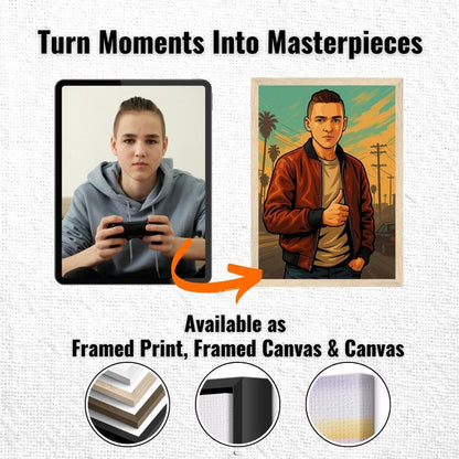 Personalized Gamer Portrait – Canvas - Masterpiece Print