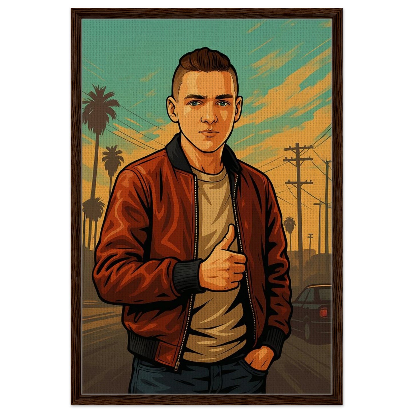 Personalized Gamer Portrait – Framed Canvas - Masterpiece Print