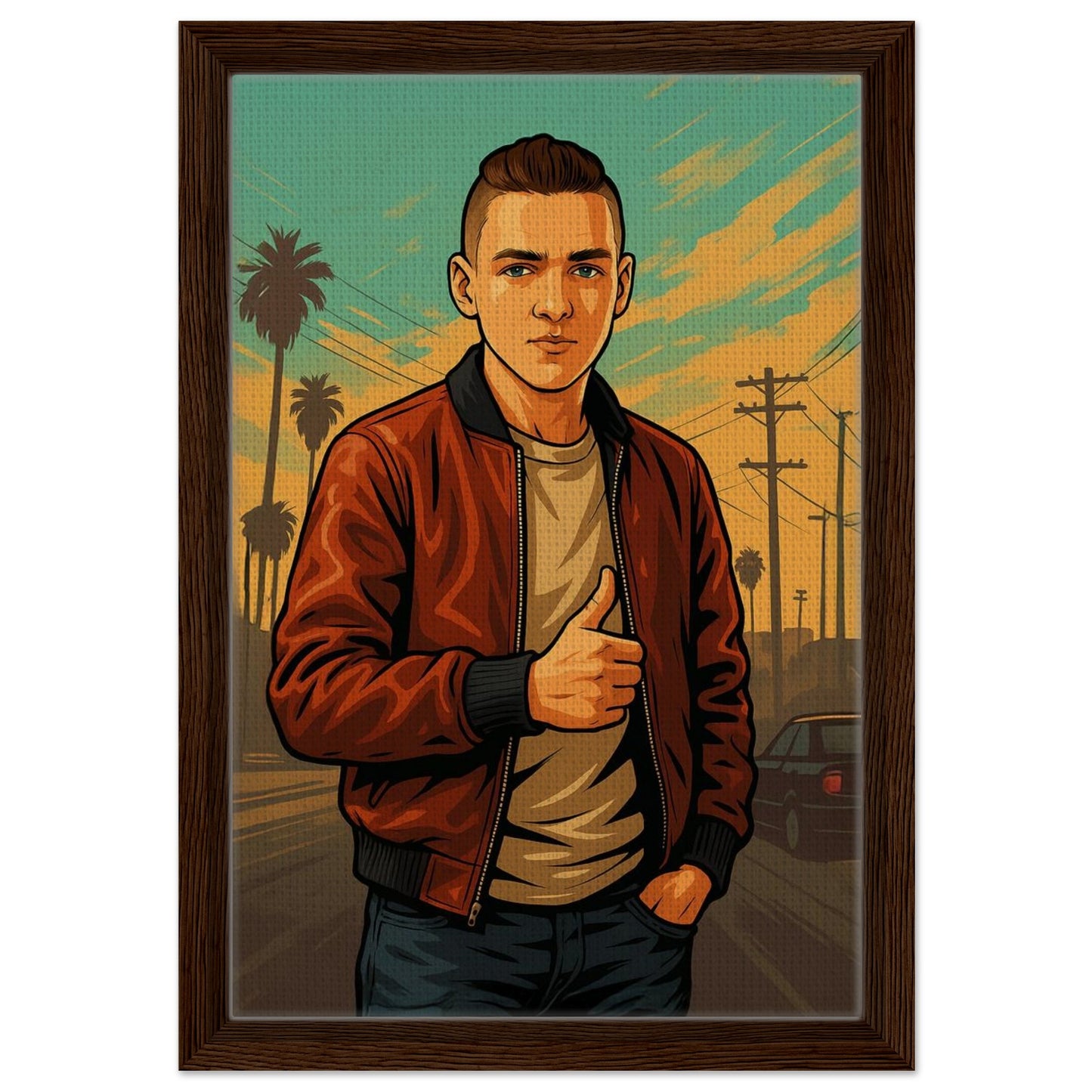 Personalized Gamer Portrait – Framed Canvas - Masterpiece Print