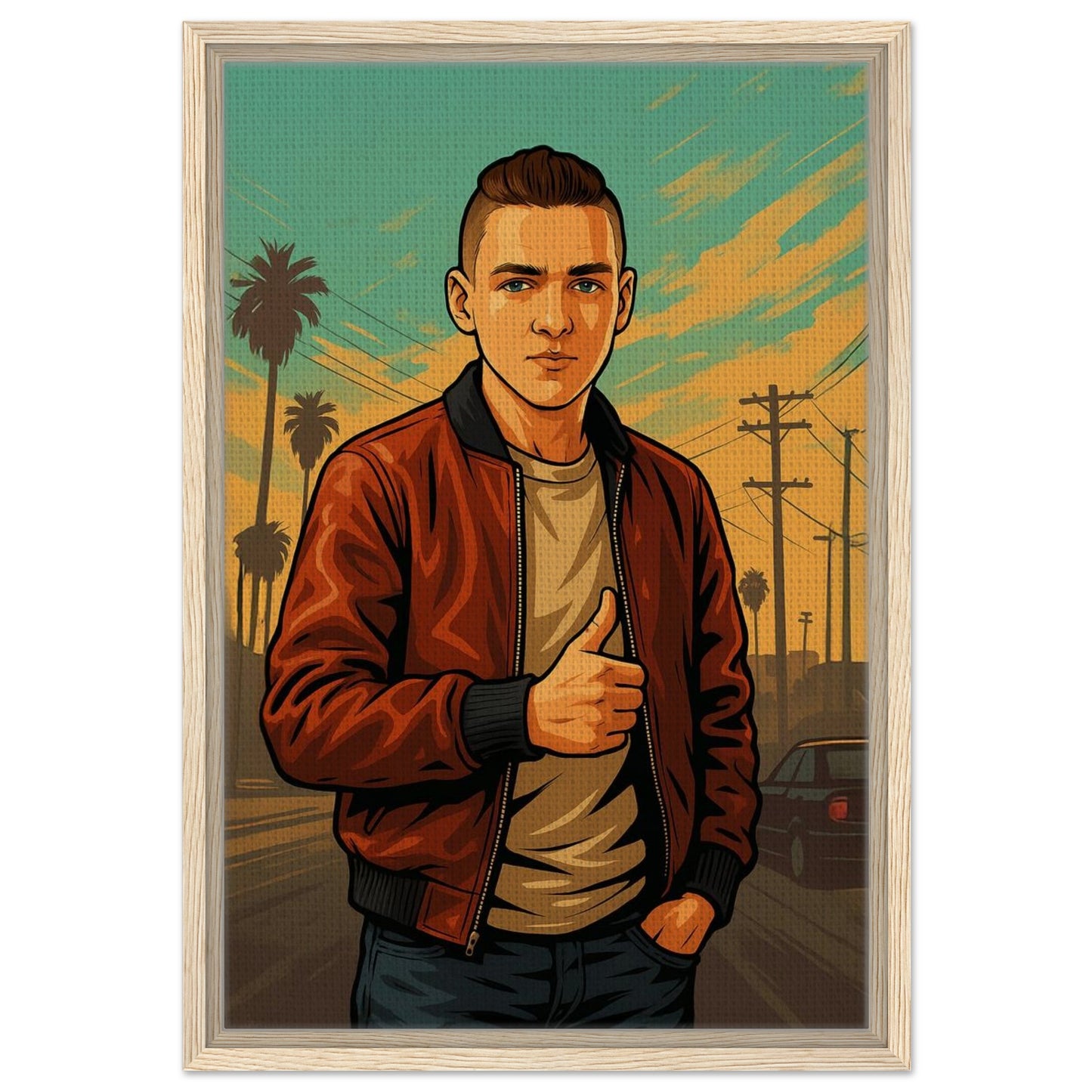 Personalized Gamer Portrait – Framed Canvas - Masterpiece Print