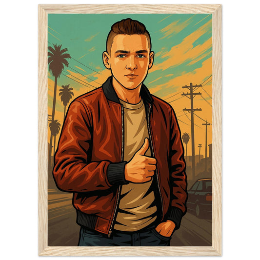 Personalized Gamer Portrait – Framed Print - Masterpiece Print