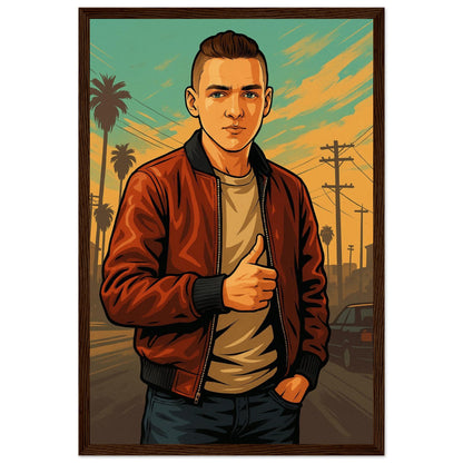 Personalized Gamer Portrait – Framed Print - Masterpiece Print