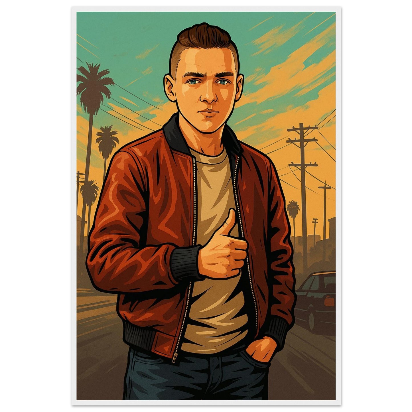 Personalized Gamer Portrait – Framed Print - Masterpiece Print