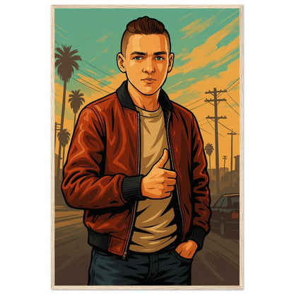 Personalized Gamer Portrait – Framed Print - Masterpiece Print