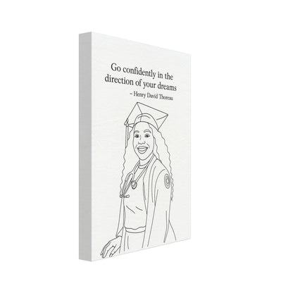 Personalized Graduation Portrait – Canvas - Masterpiece Print