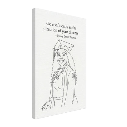 Personalized Graduation Portrait – Canvas - Masterpiece Print