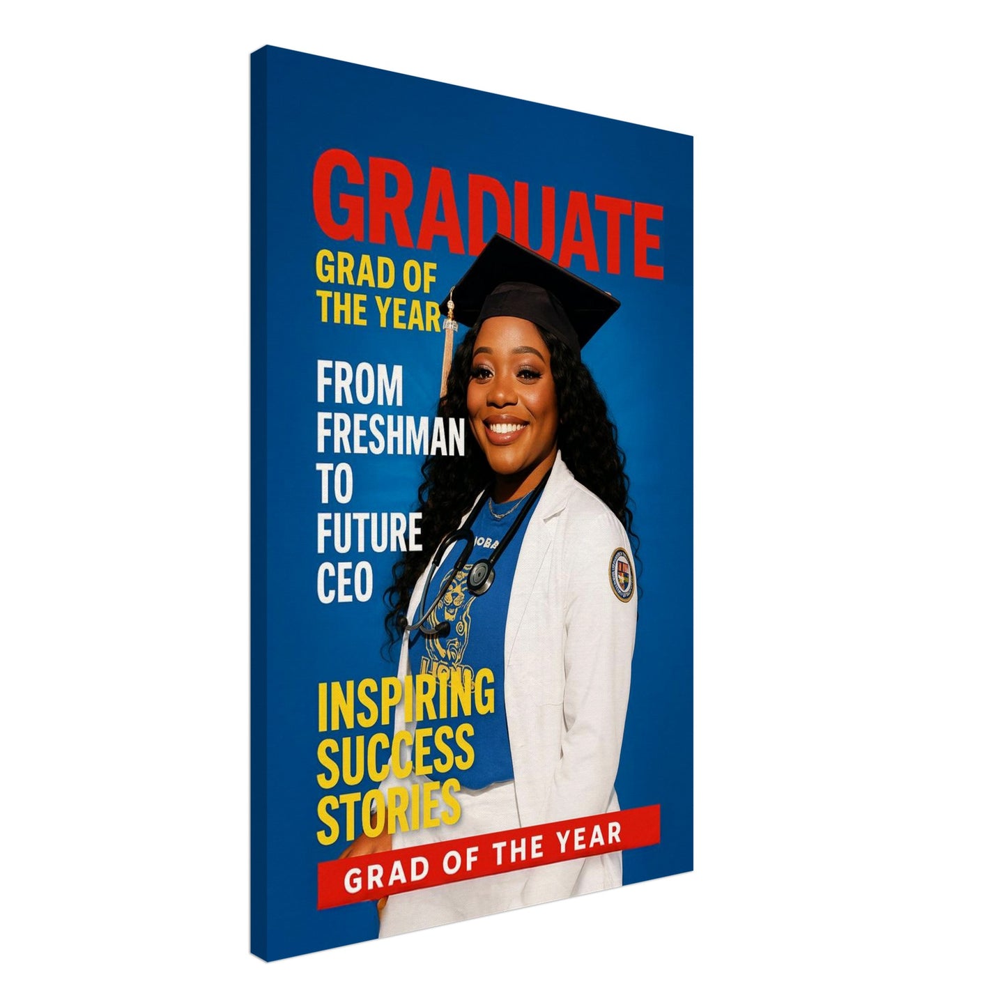 Personalized Graduation Portrait – Canvas - Masterpiece Print