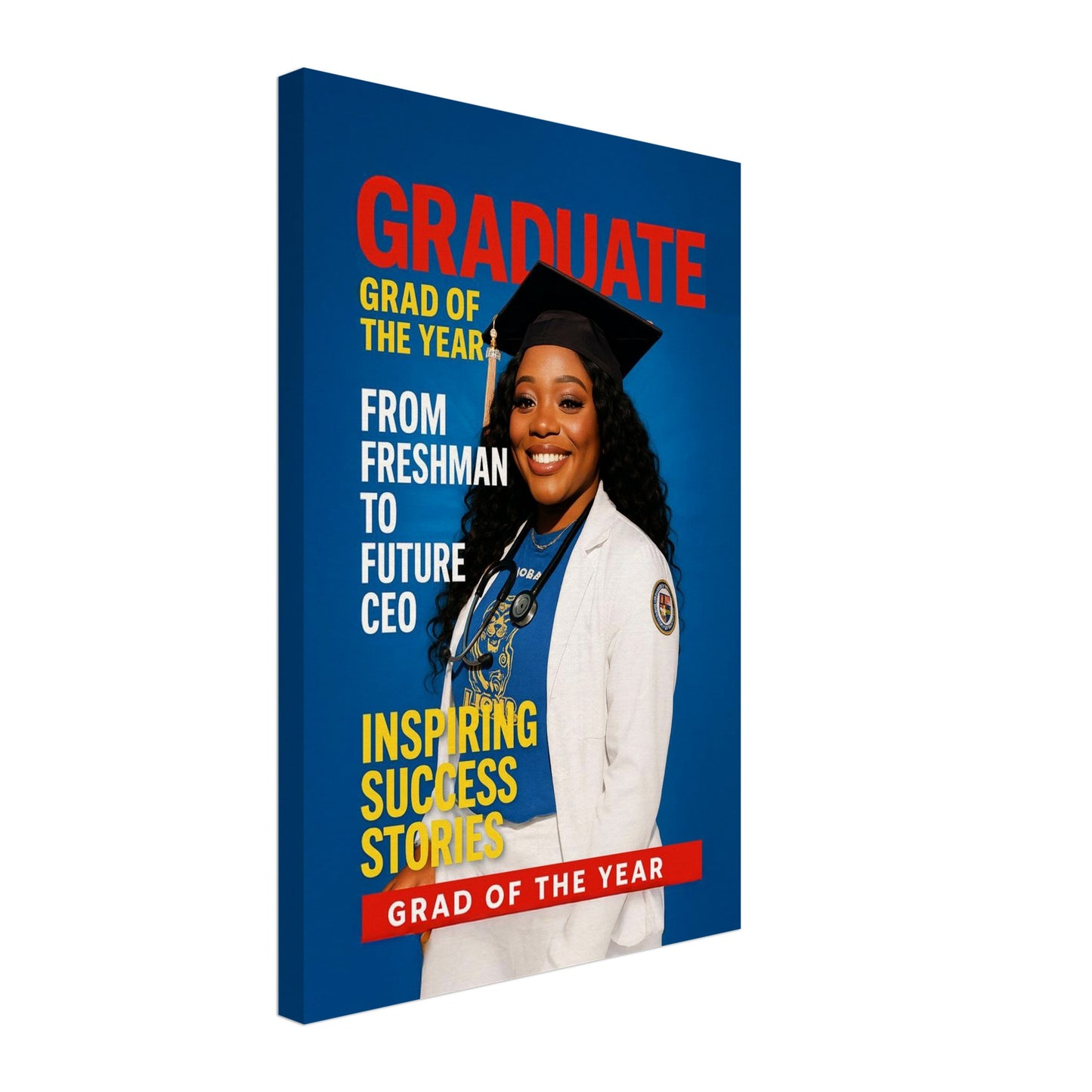 Personalized Graduation Portrait – Canvas - Masterpiece Print
