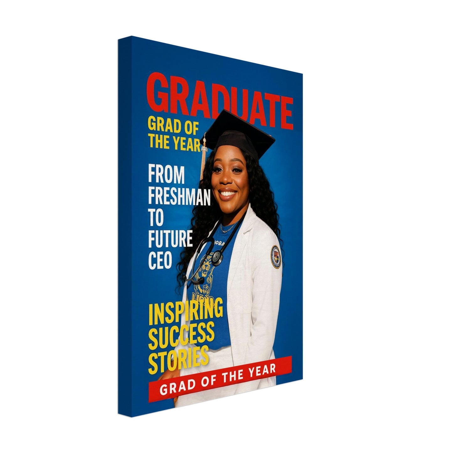 Personalized Graduation Portrait – Canvas - Masterpiece Print