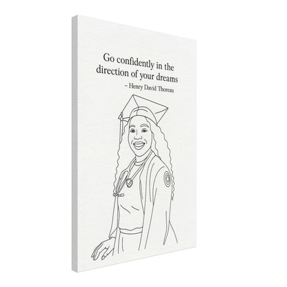 Personalized Graduation Portrait – Canvas - Masterpiece Print