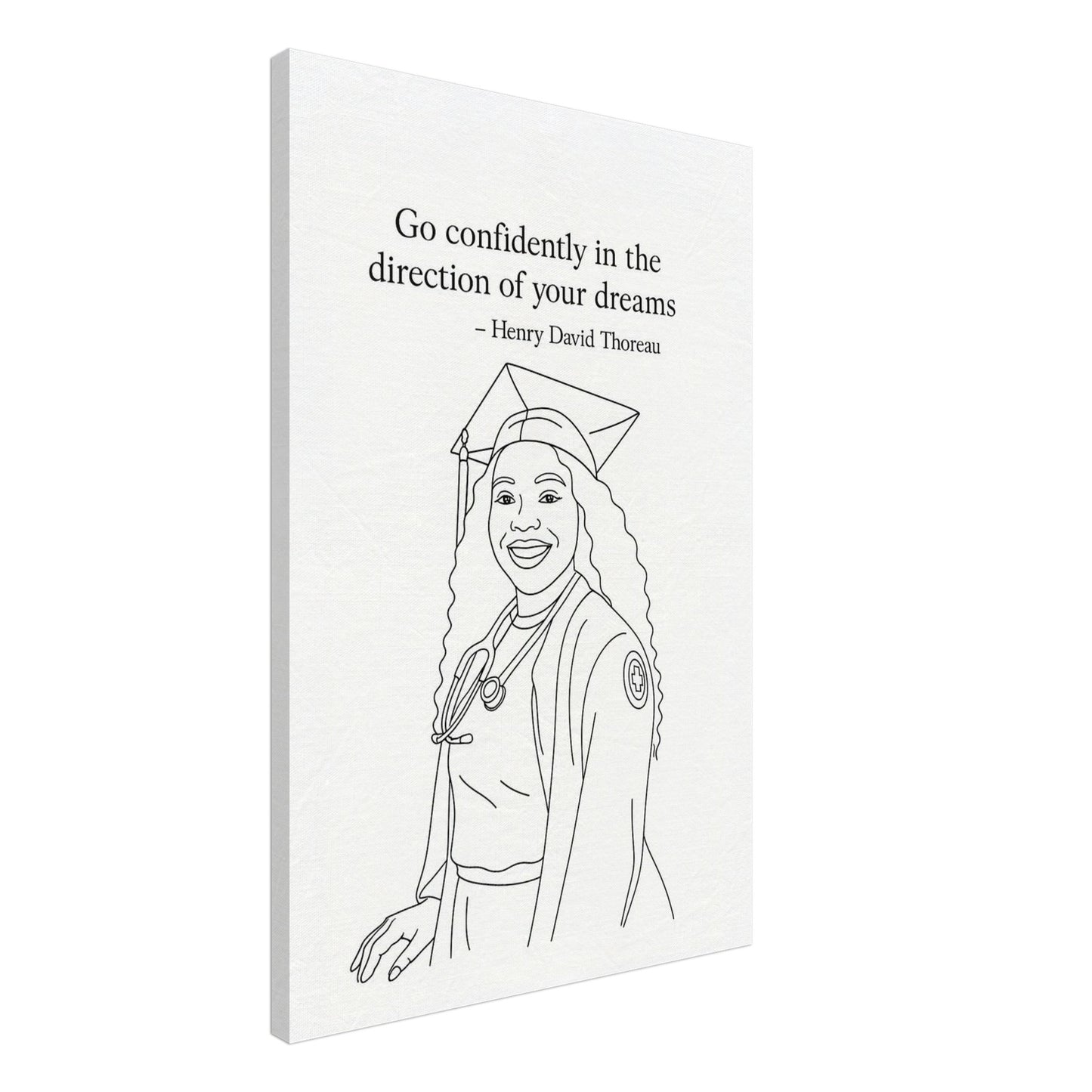 Personalized Graduation Portrait – Canvas - Masterpiece Print