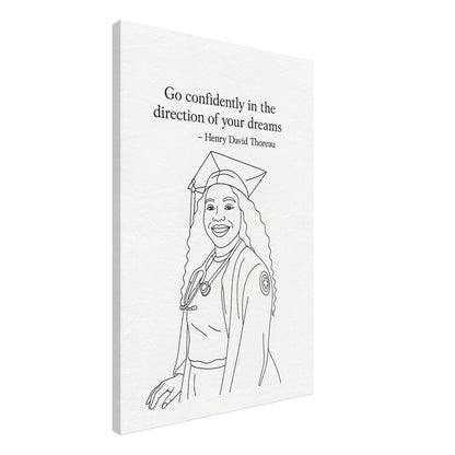 Personalized Graduation Portrait – Canvas - Masterpiece Print