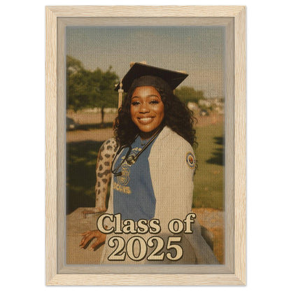 Personalized Graduation Portrait – Framed Canvas - Masterpiece Print