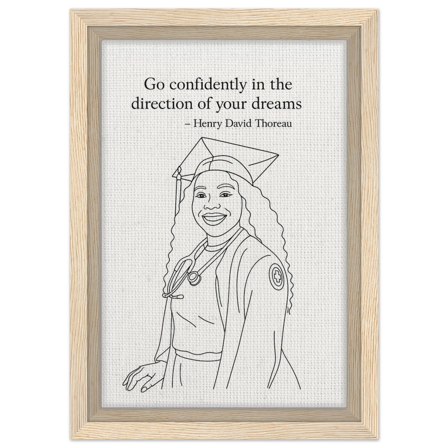 Personalized Graduation Portrait – Framed Canvas - Masterpiece Print