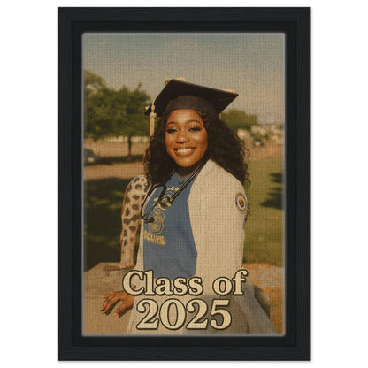 Personalized Graduation Portrait – Framed Canvas - Masterpiece Print
