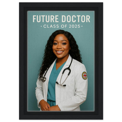 Personalized Graduation Portrait – Framed Canvas - Masterpiece Print