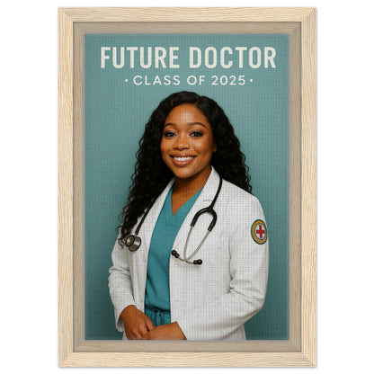 Personalized Graduation Portrait – Framed Canvas - Masterpiece Print