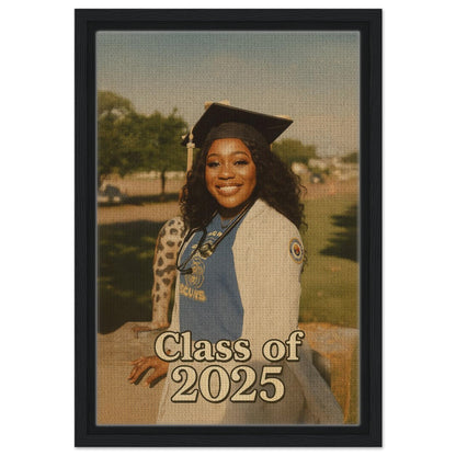 Personalized Graduation Portrait – Framed Canvas - Masterpiece Print