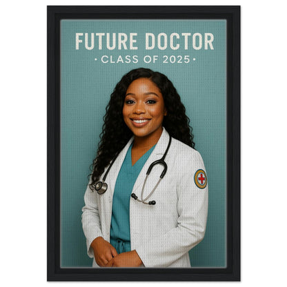 Personalized Graduation Portrait – Framed Canvas - Masterpiece Print