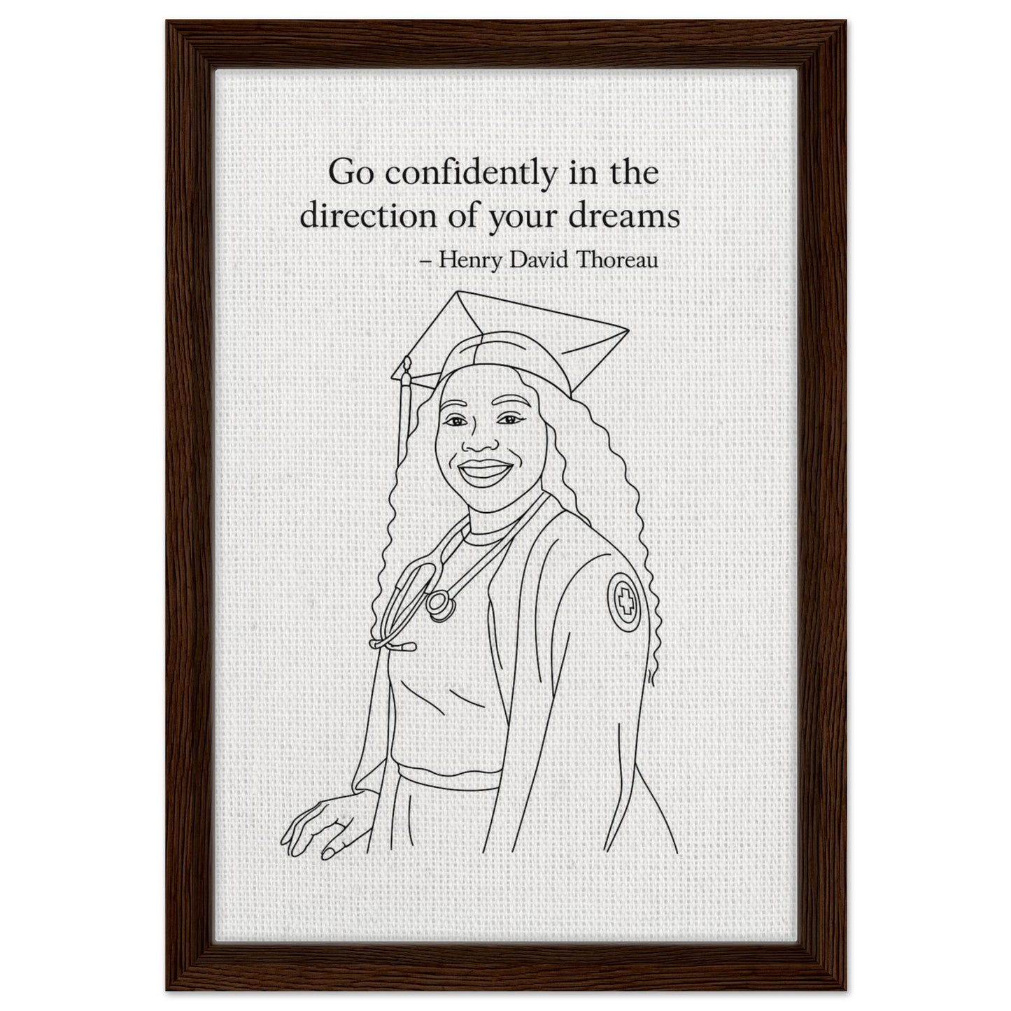Personalized Graduation Portrait – Framed Canvas - Masterpiece Print