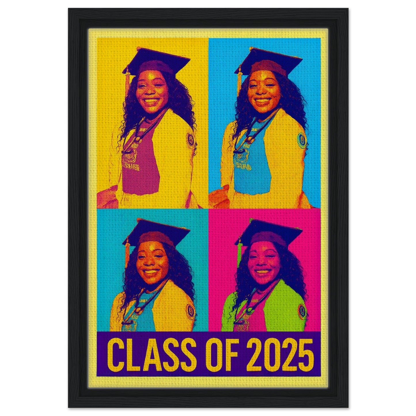 Personalized Graduation Portrait – Framed Canvas - Masterpiece Print