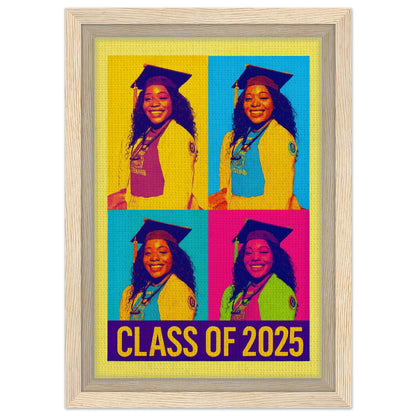 Personalized Graduation Portrait – Framed Canvas - Masterpiece Print