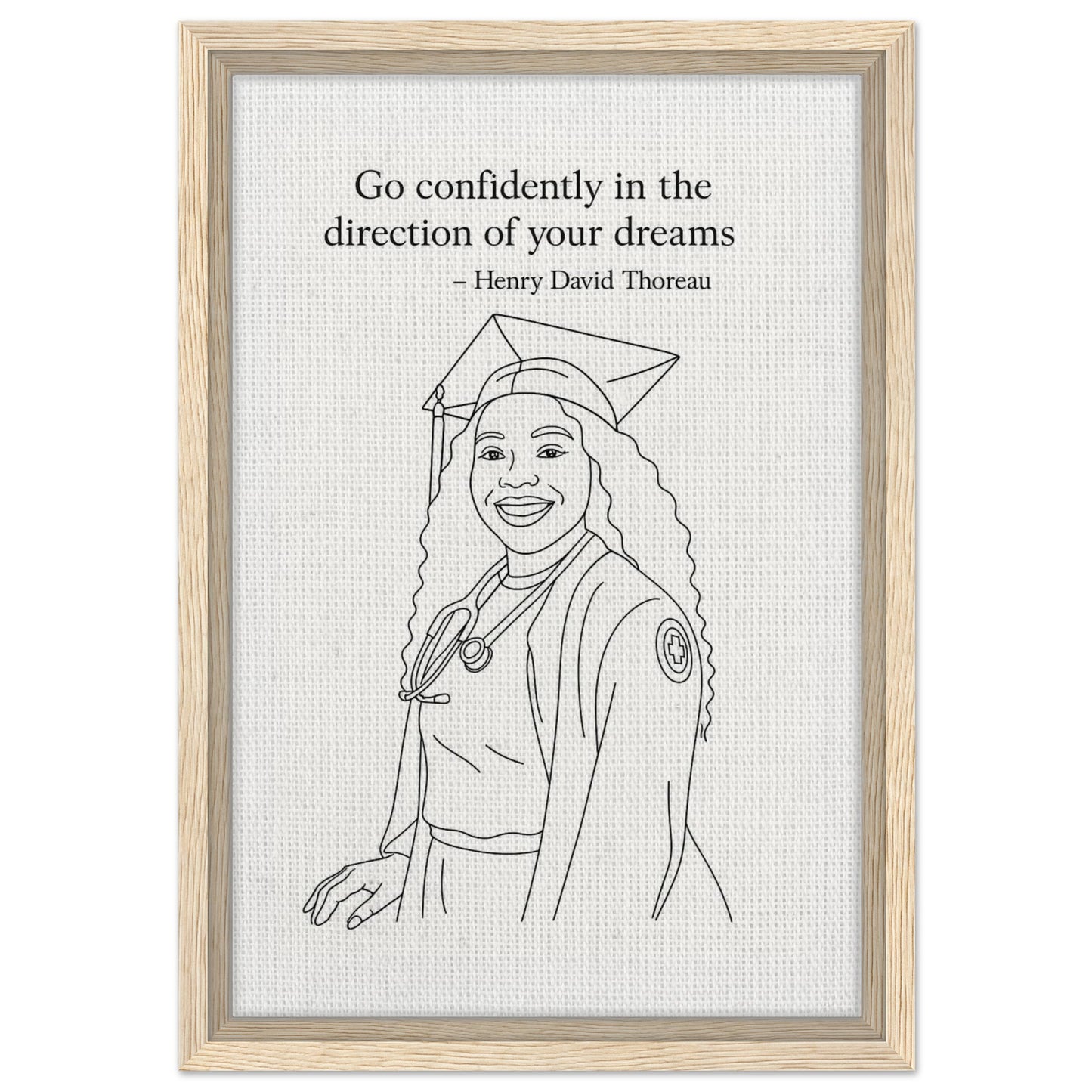 Personalized Graduation Portrait – Framed Canvas - Masterpiece Print