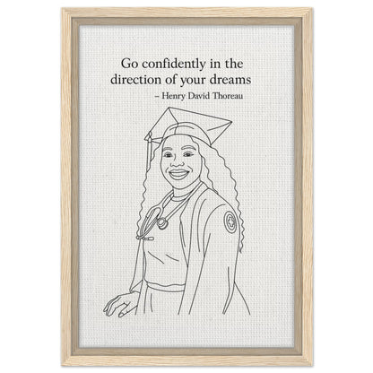 Personalized Graduation Portrait – Framed Canvas - Masterpiece Print