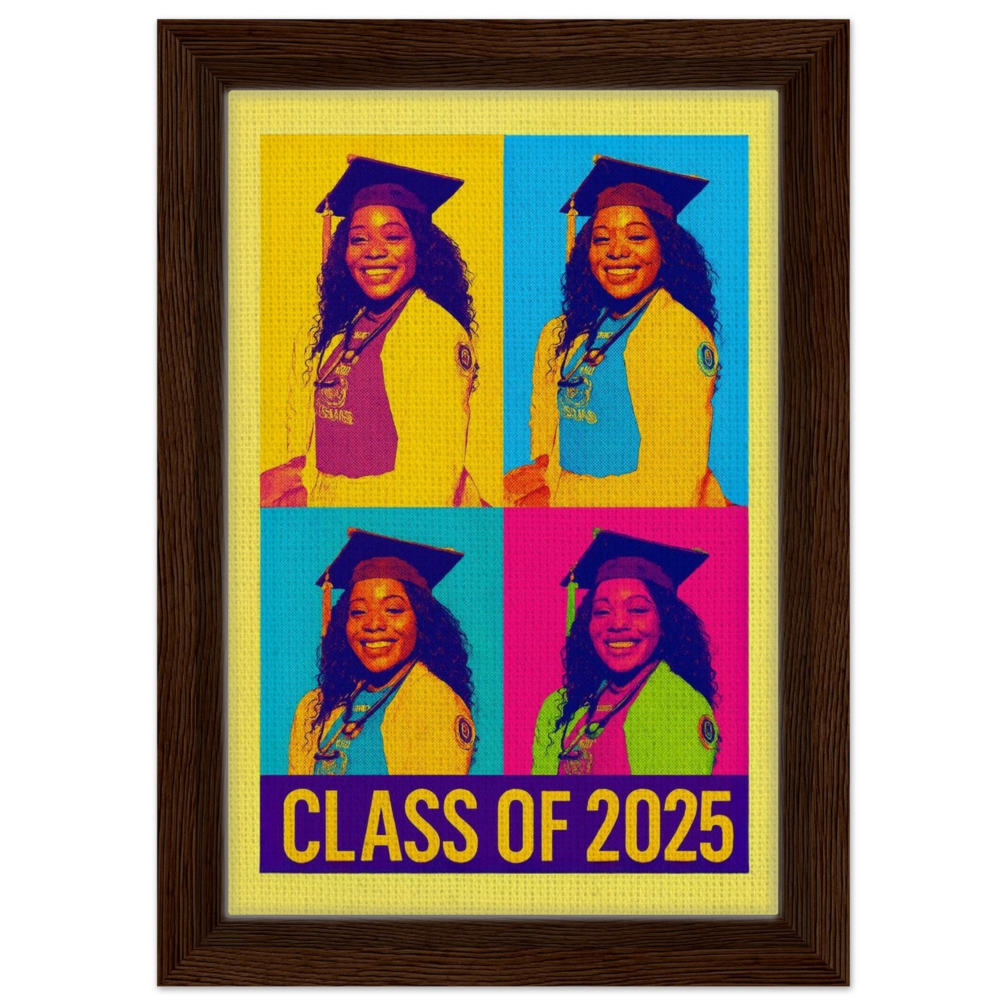 Personalized Graduation Portrait – Framed Canvas - Masterpiece Print