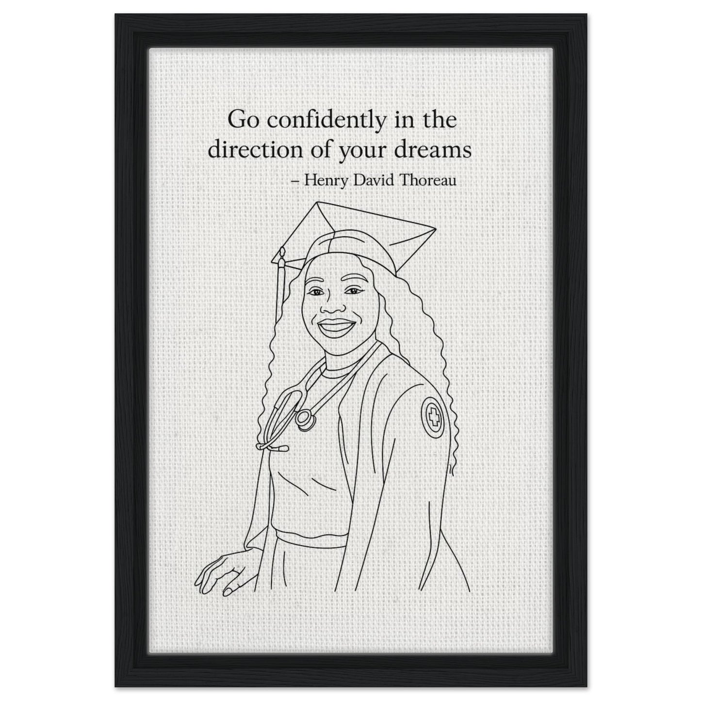 Personalized Graduation Portrait – Framed Canvas - Masterpiece Print