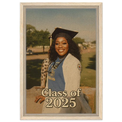 Personalized Graduation Portrait – Framed Canvas - Masterpiece Print