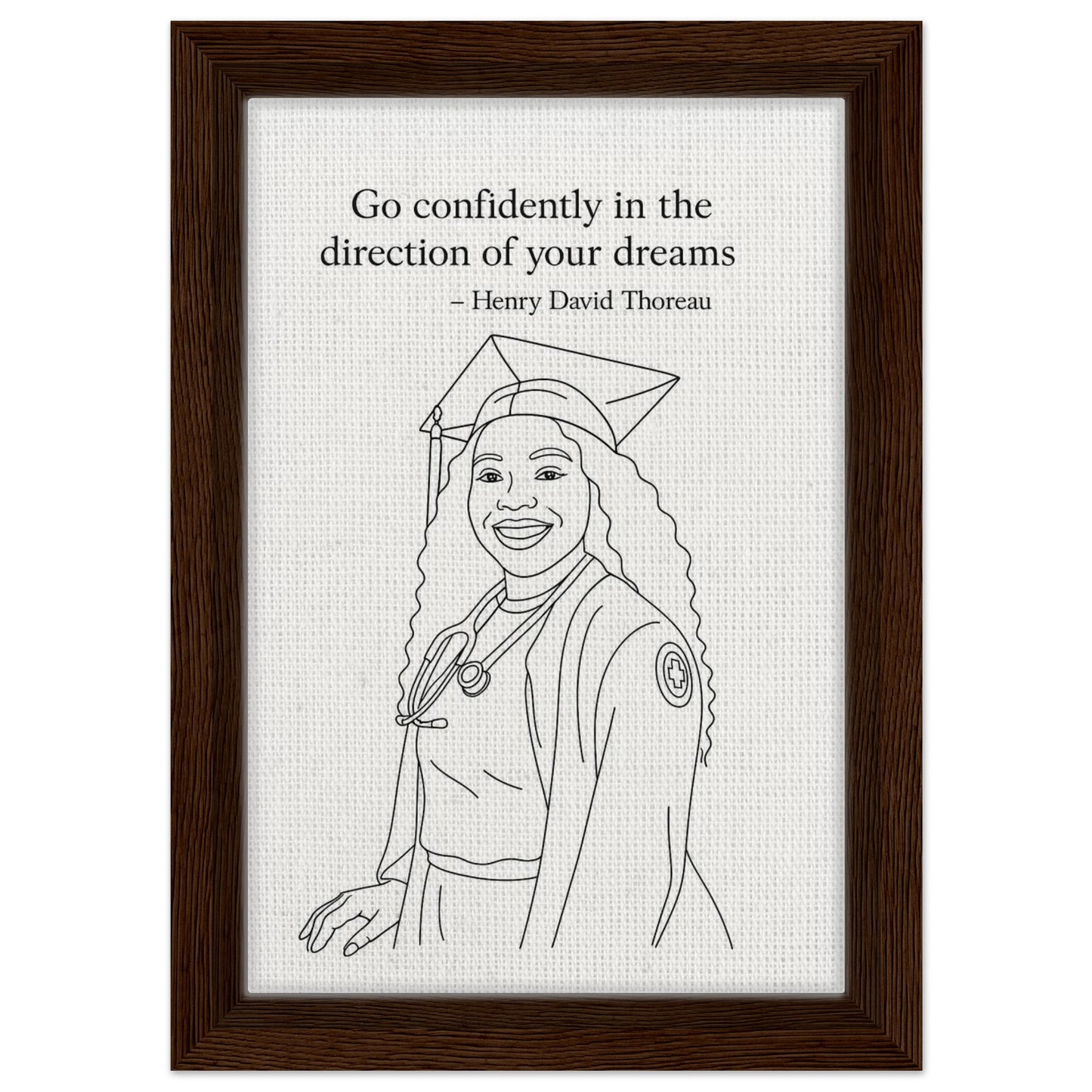 Personalized Graduation Portrait – Framed Canvas - Masterpiece Print
