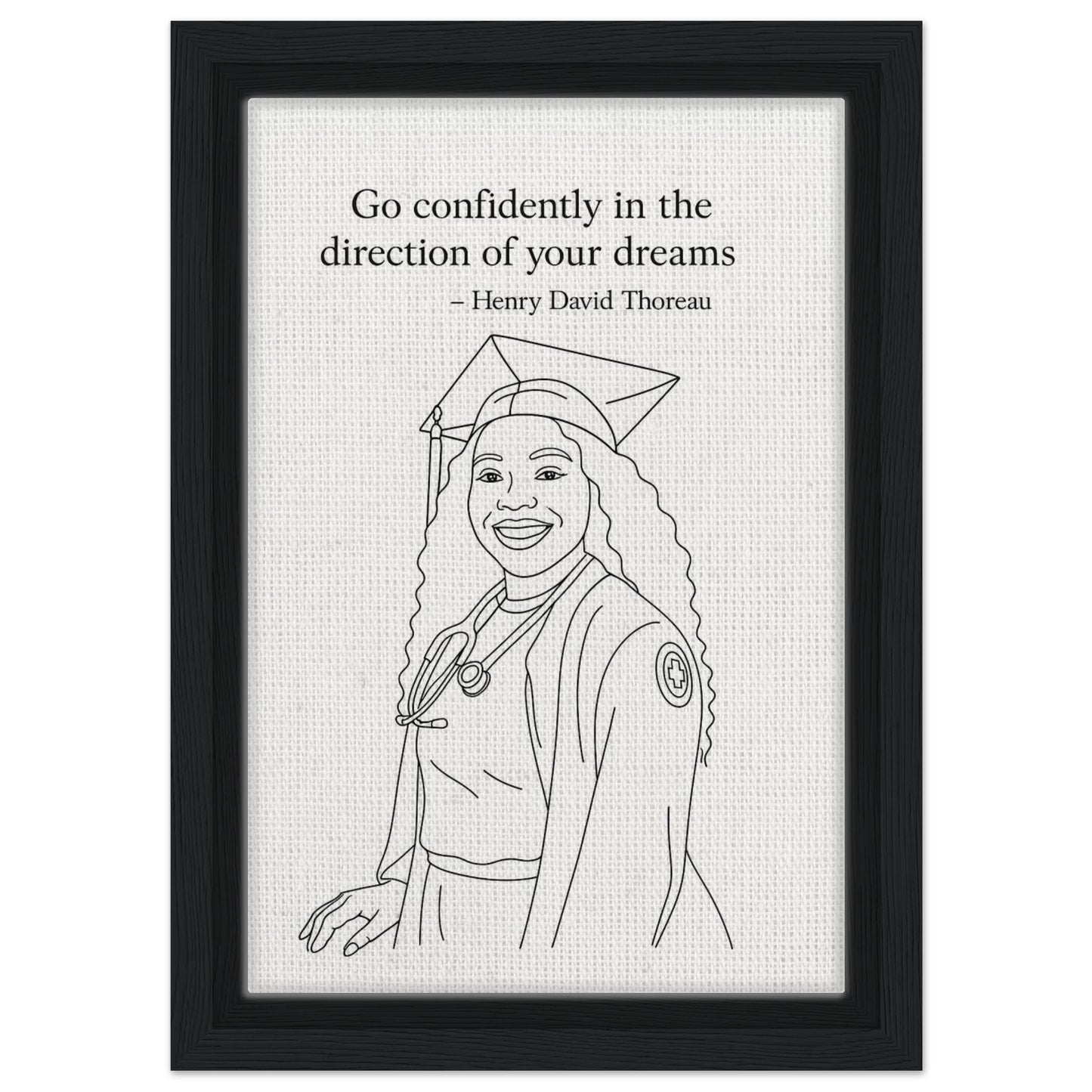 Personalized Graduation Portrait – Framed Canvas - Masterpiece Print