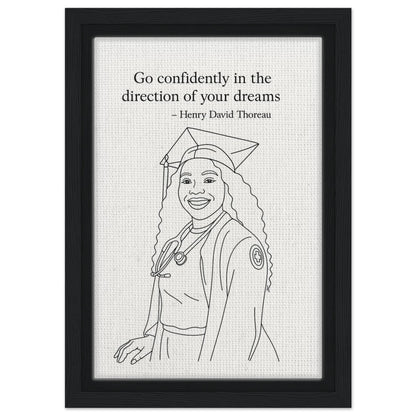 Personalized Graduation Portrait – Framed Canvas - Masterpiece Print