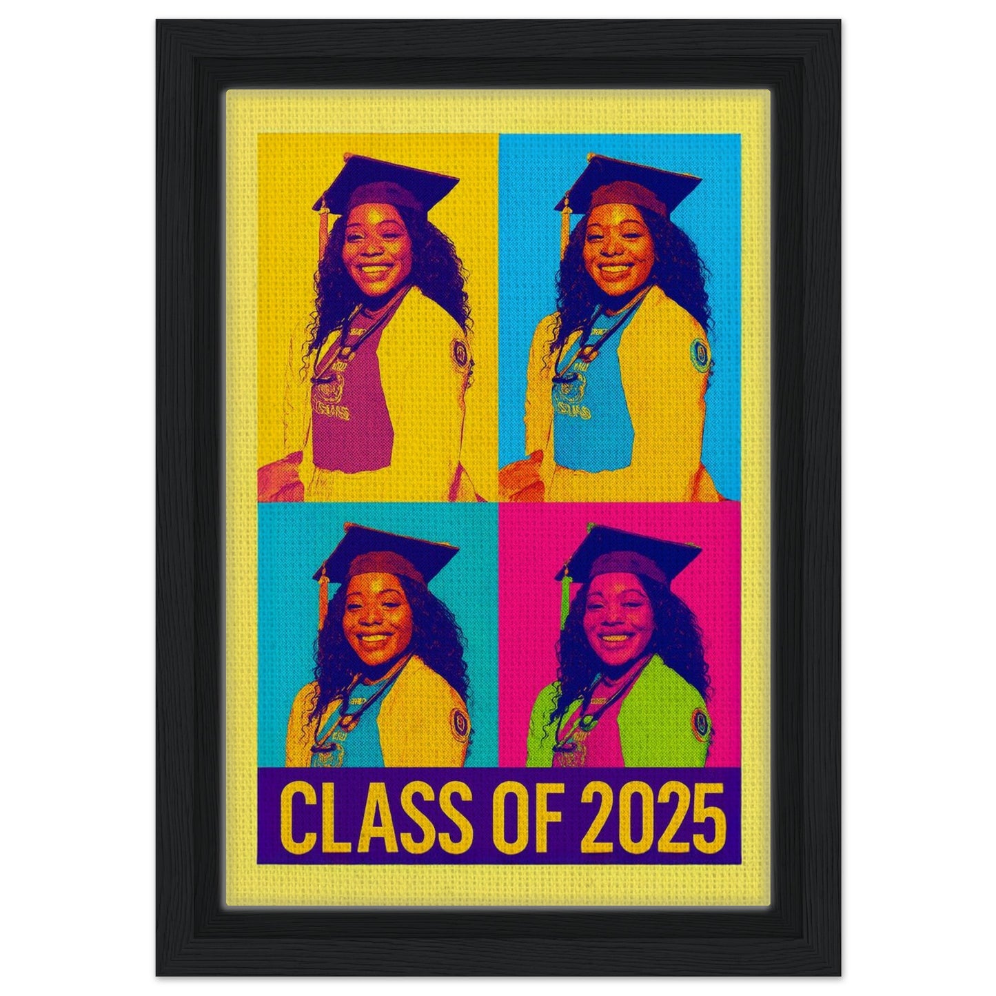 Personalized Graduation Portrait – Framed Canvas - Masterpiece Print