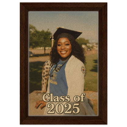 Personalized Graduation Portrait – Framed Canvas - Masterpiece Print