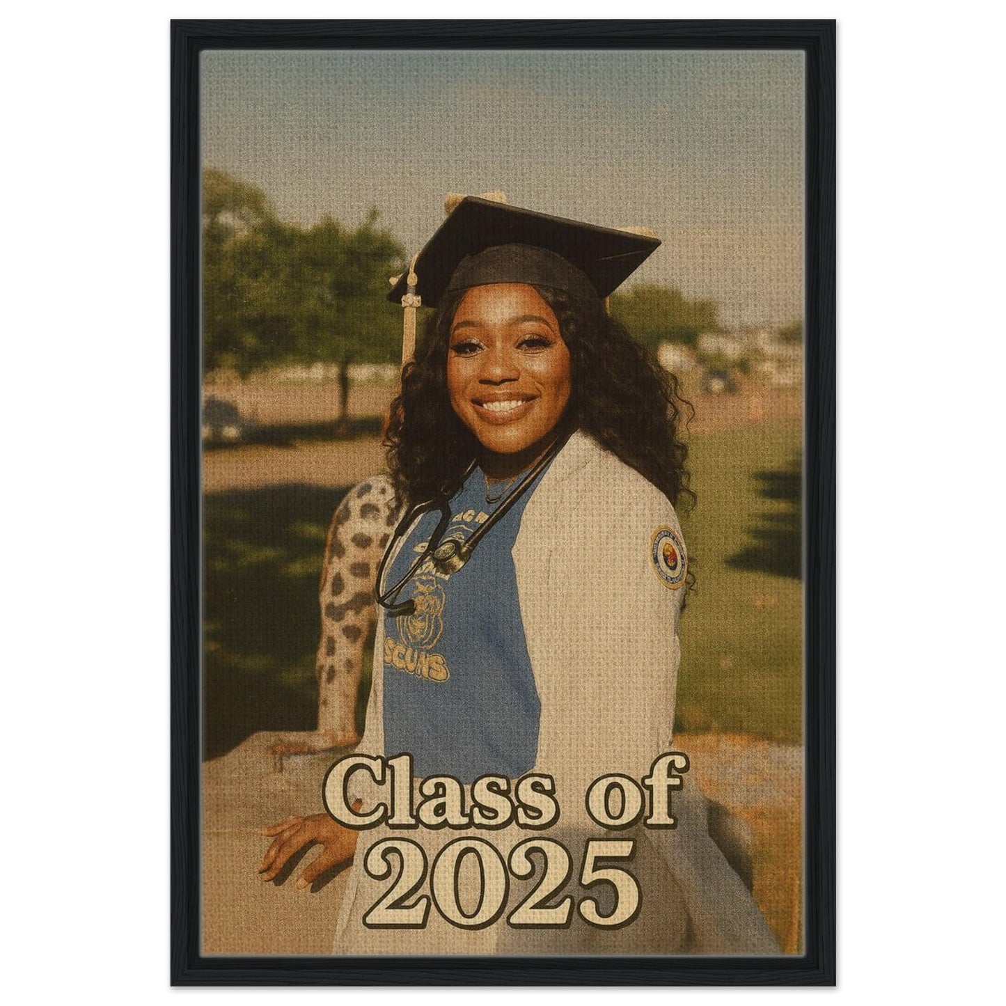 Personalized Graduation Portrait – Framed Canvas - Masterpiece Print
